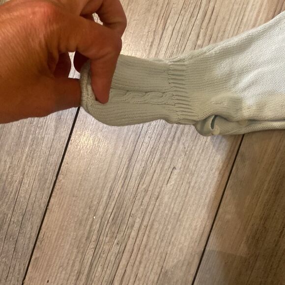 Tommy Hilfiger New Without Tags Knitted Light Blue One Piece Romper Size 6-9 Mos - Picture 9 of 10